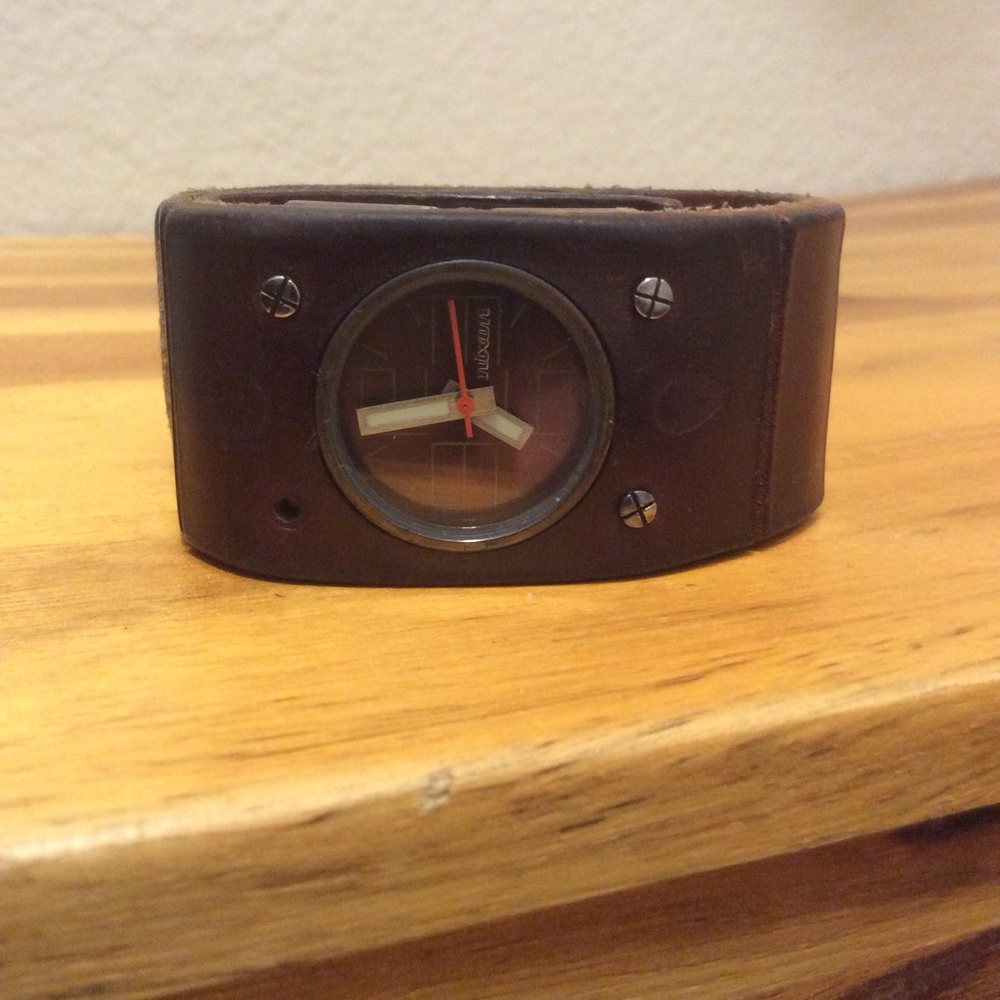 Nixon leather watch